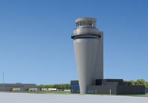 Construction of the control tower in Pyrzowice