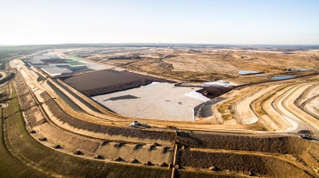 Progress on constructing the “Żelazny Most” reservoir