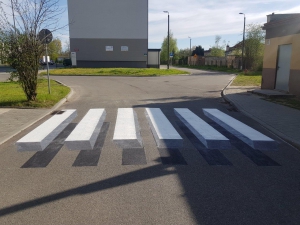 A three-dimensional pedestrian crossing was created in Częstochowa
