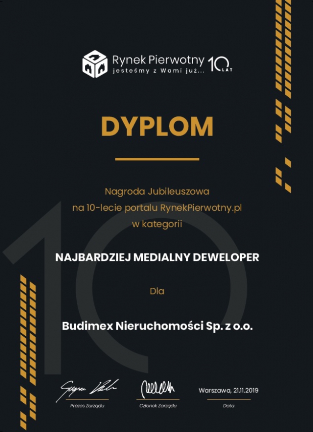 Budimex Nieruchomości the most mediagenic property developer of the decade!