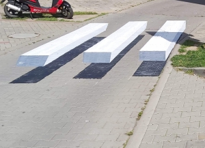 3D zebra crossing painted in Bartoszyce!